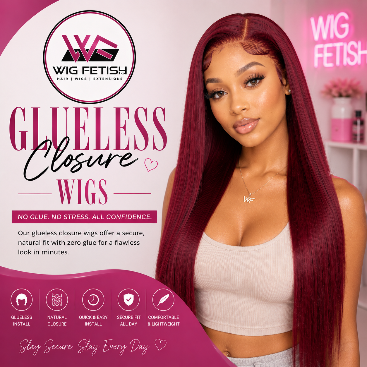 Glue-less Closure Wigs