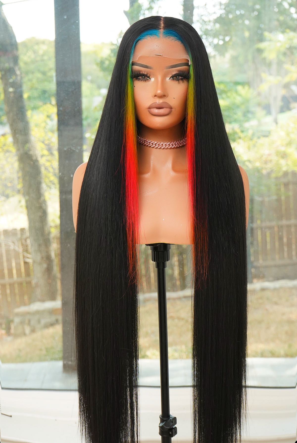 BUTTA MADE™ CUSTOM GLUELESS HUMAM BLEND WIG — 32” (STYLE 1)