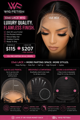 BLACK 40-Inch Human Fiber Blend Wig - Heat-Resistant, Luxury Long Wig for Glamorous Styling