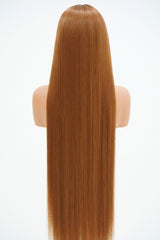 BROWN 4x4 GLUELESS CLOSURE WIG 38-Inch Long High Quality Human  Blend Wig - Heat-Resistant, Luxury Long Wig for Glamorous Styling