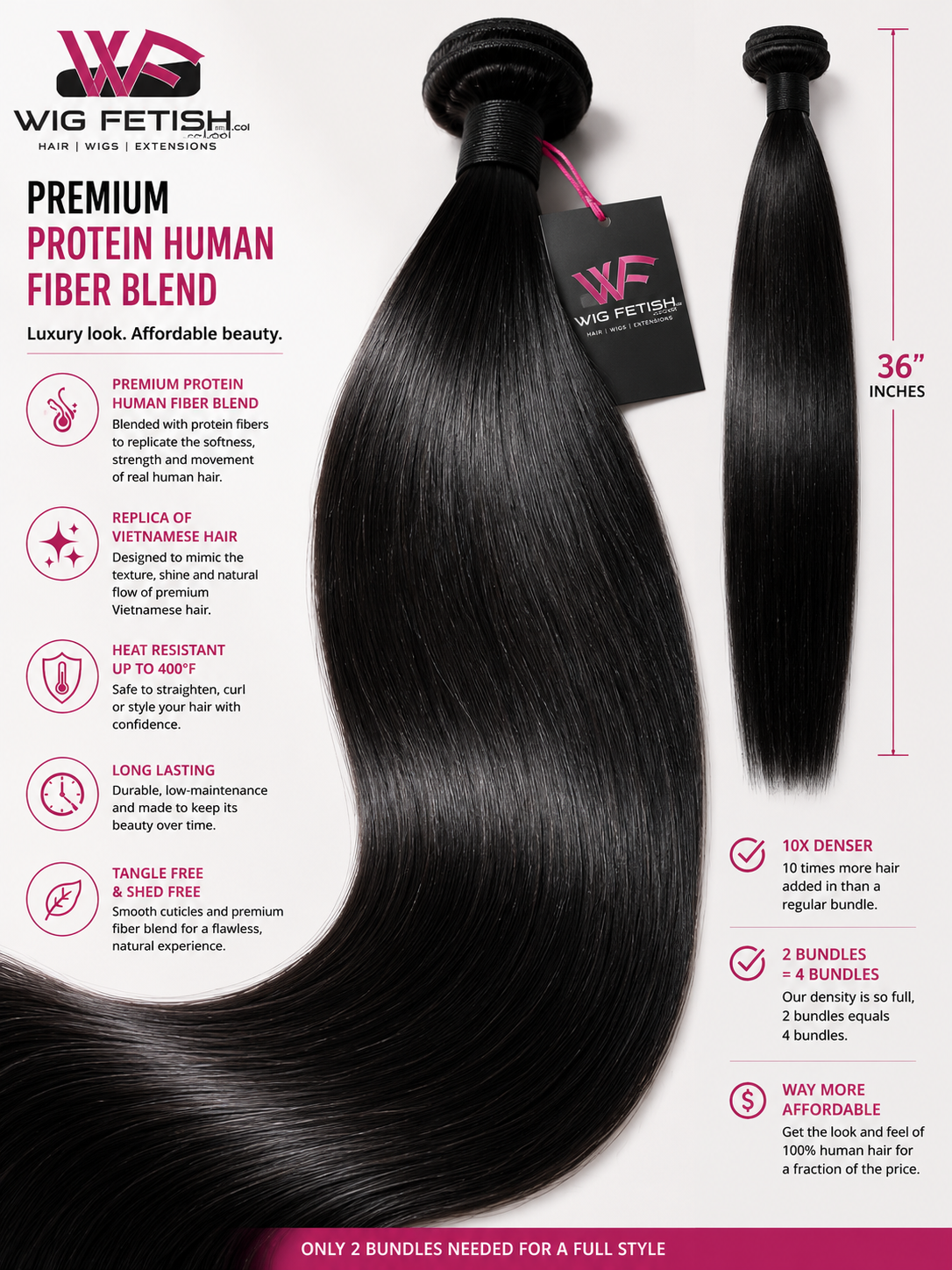 BLACK SILKY STRAIGHT Butta Bundle™ by Wig Fetish Co.