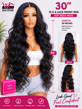 30” Lux Body Wave Wig – 13x4 HD Lace Front Human Blend