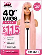 PINK 13x4 40-Inch Lace Frontal Premium Fiber Blend Wig - Heat-Resistant, Luxury Long Wig for Glamorous Styling