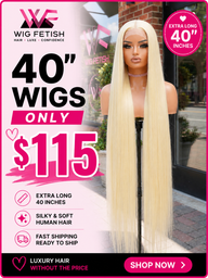 613 BLONDE 13x4 40-Inch Lace Frontal Premium Fiber Blend Wig - Heat-Resistant, Luxury Long Wig for Glamorous Styling